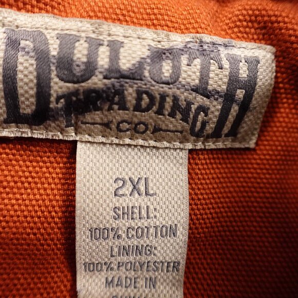 Duluth Trading Hanger Bender Fire Hose Shirt Jac Men's  2XL Lined Rust Orange - Picture 2 of 10